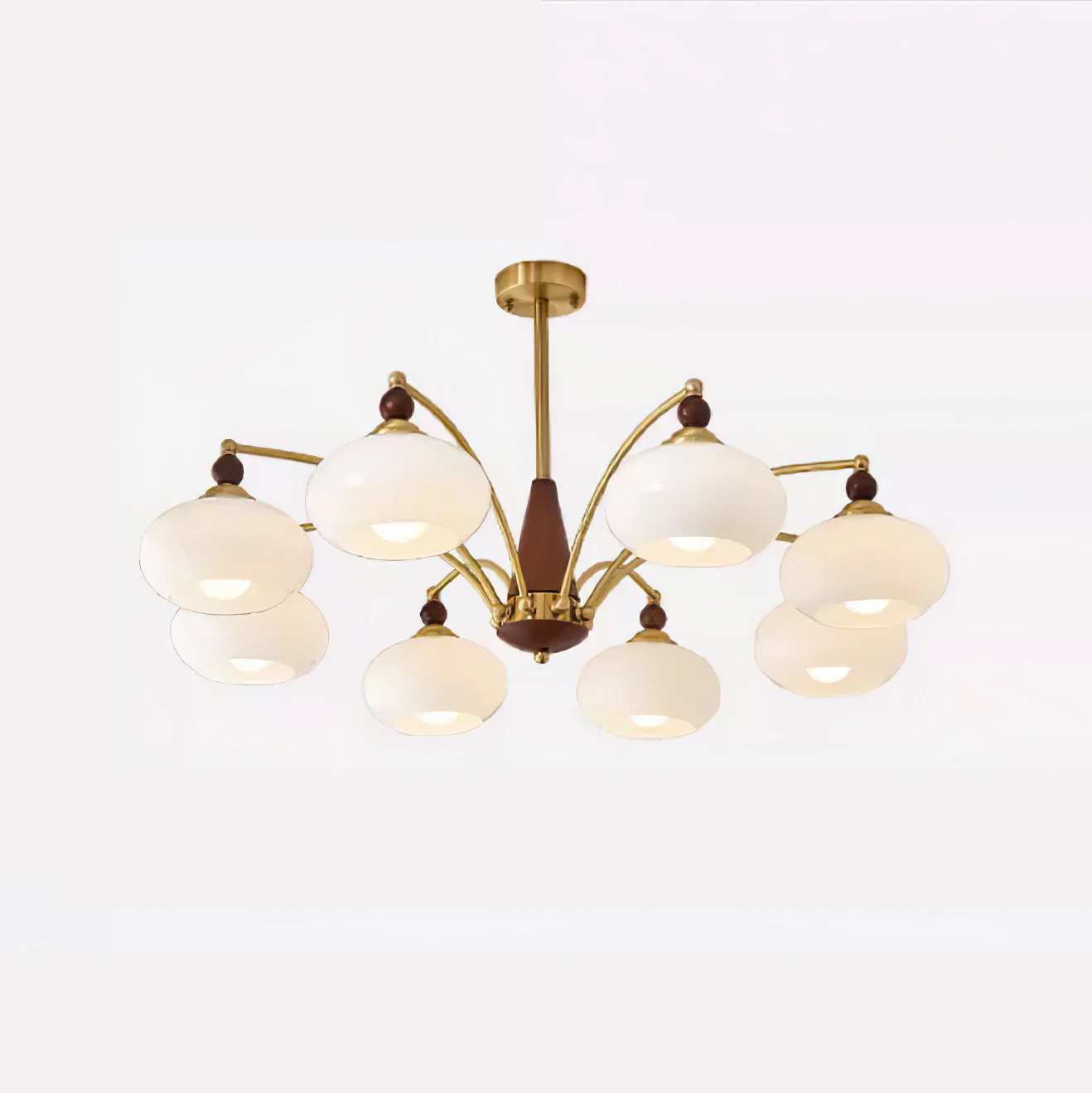 Lustra Pendant Lamp Retro Yellow Glass Brass - Image 36