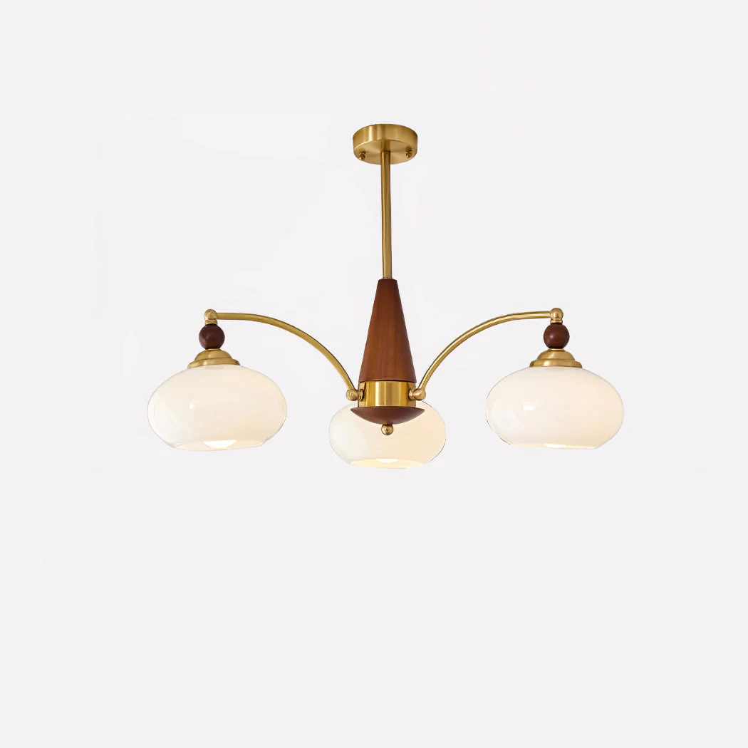 Lustra Pendant Lamp Retro Yellow Glass Brass - Image 37