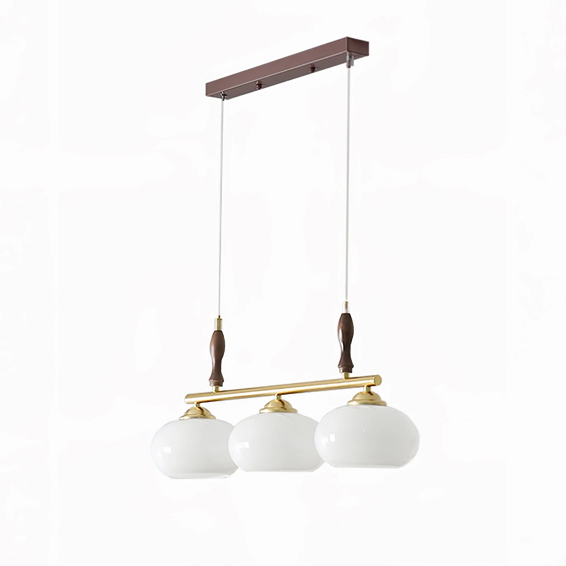 Lustra Pendant Lamp Retro Yellow Glass Brass - Image 41