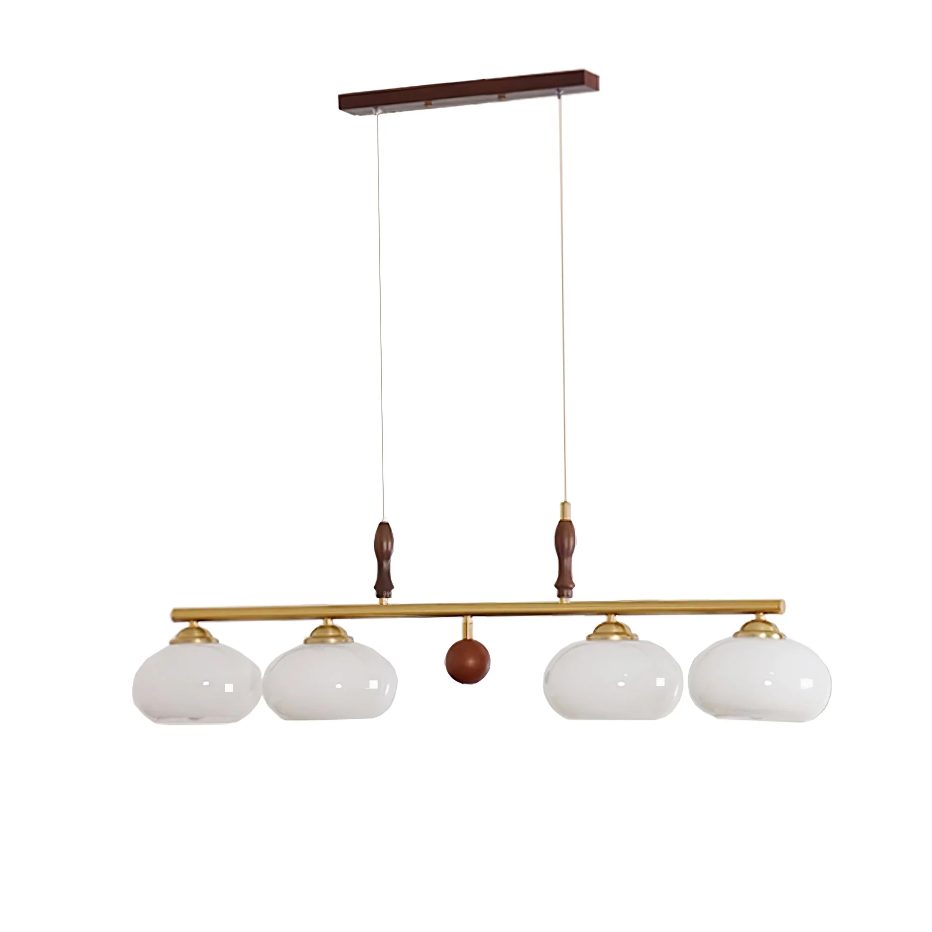 Lustra Pendant Lamp Retro Yellow Glass Brass - Image 43