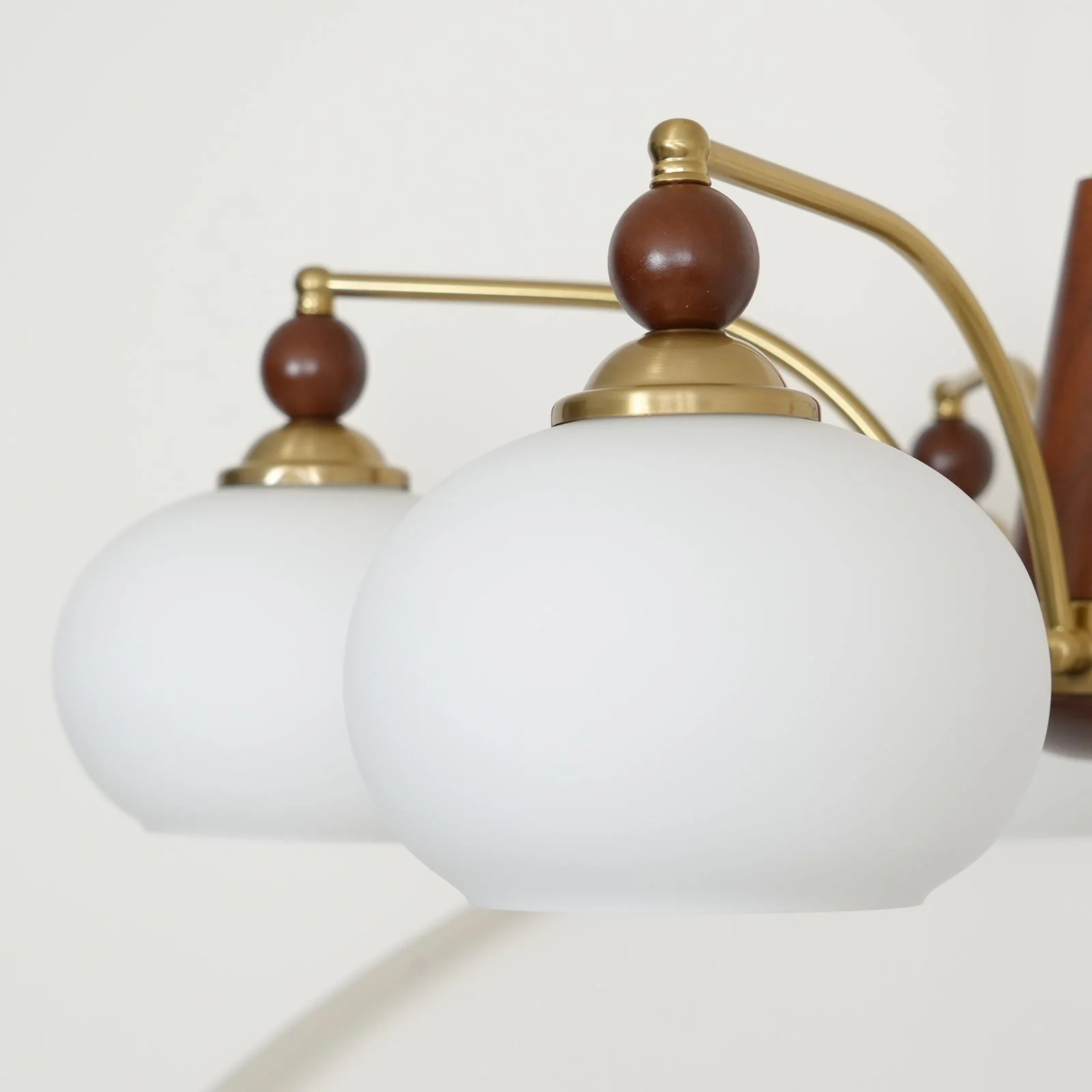 Lustra Pendant Lamp Retro Yellow Glass Brass - Image 47