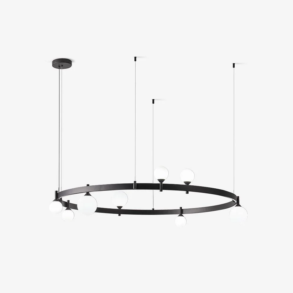 Lustra Pendant Lamp Round Black Ring