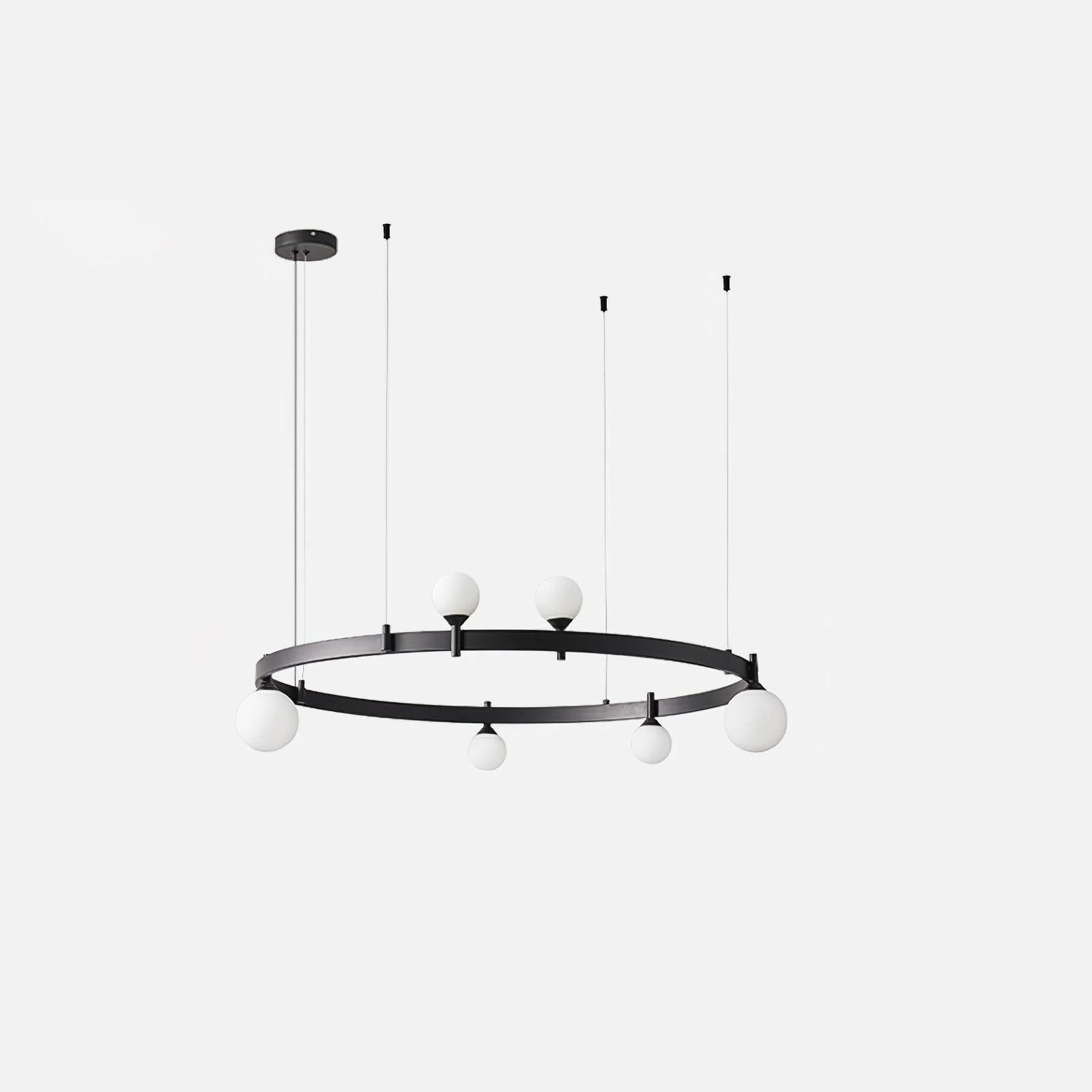 Lustra Pendant Lamp Round Black Ring - Image 2