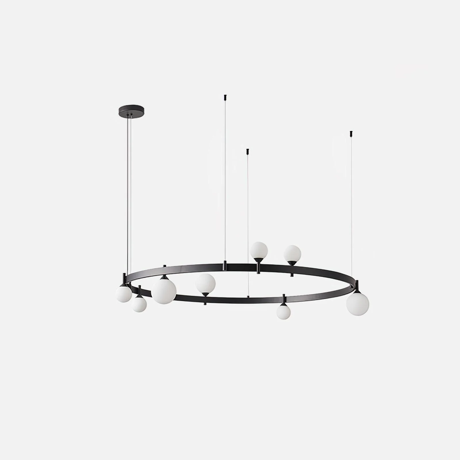 Lustra Pendant Lamp Round Black Ring - Image 6
