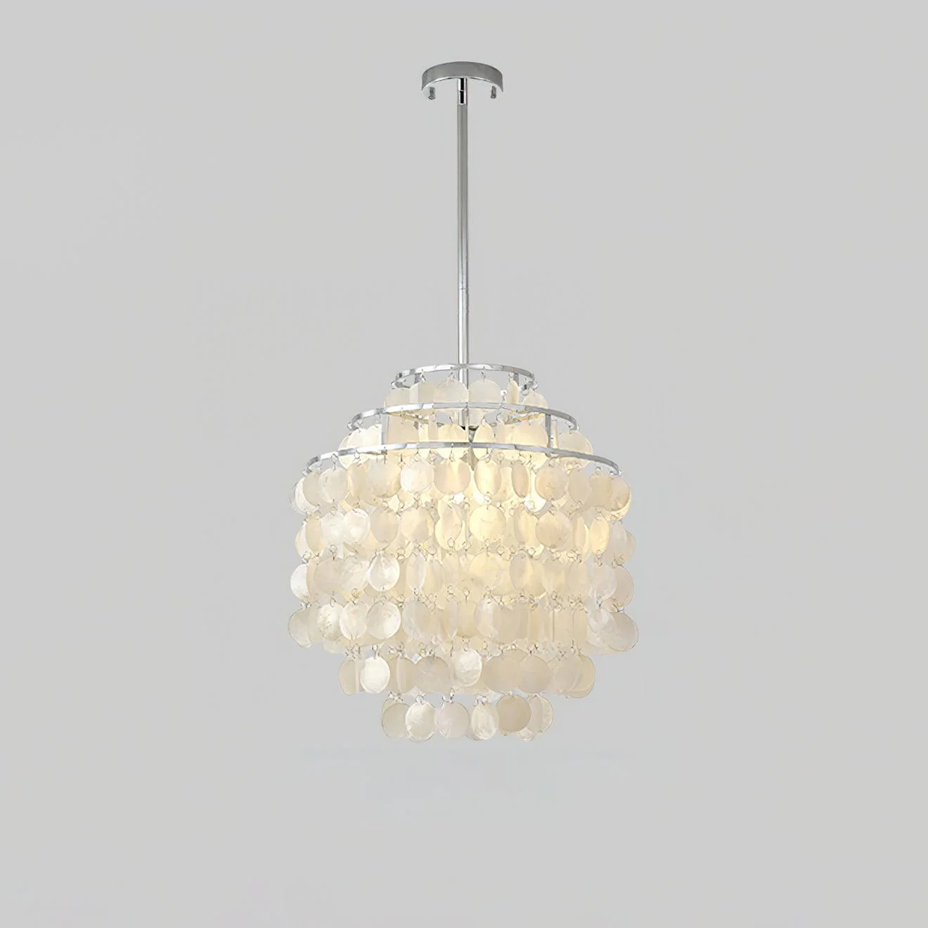 Lustra Pendant Lamp Round Shell Chrome - Image 9