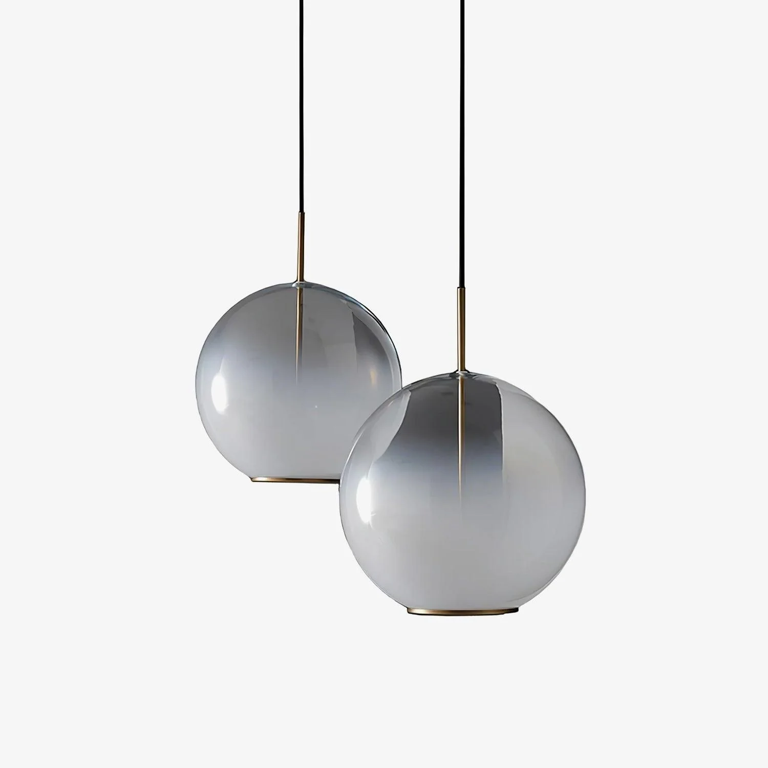 Lustra Pendant Lamp Smoke Gray Glass Gradient for Living Room