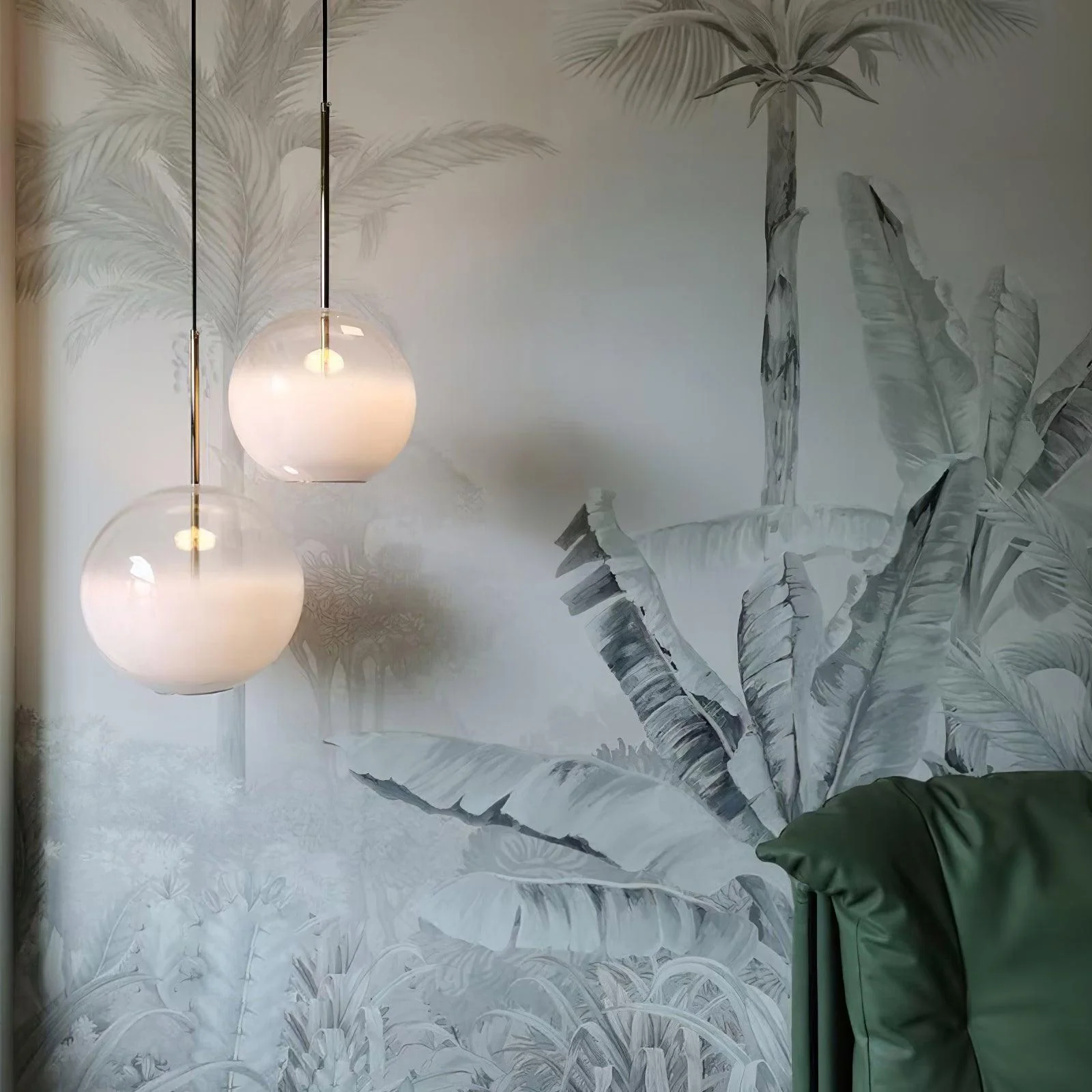 Lustra Pendant Lamp Smoke Gray Glass Gradient for Living Room - Image 11