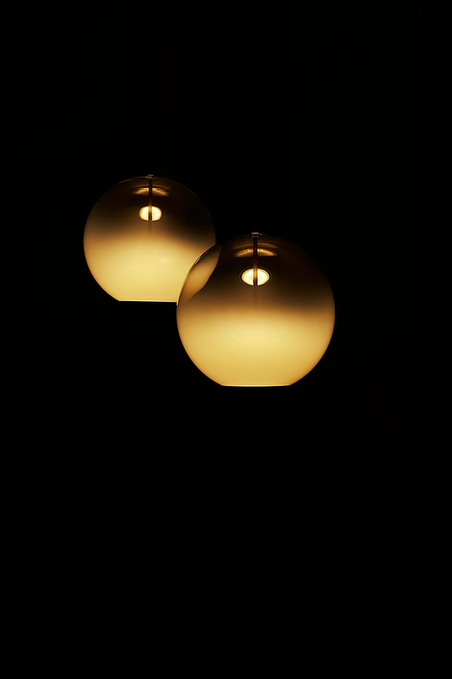 Lustra Pendant Lamp Smoke Gray Glass Gradient for Living Room - Image 12