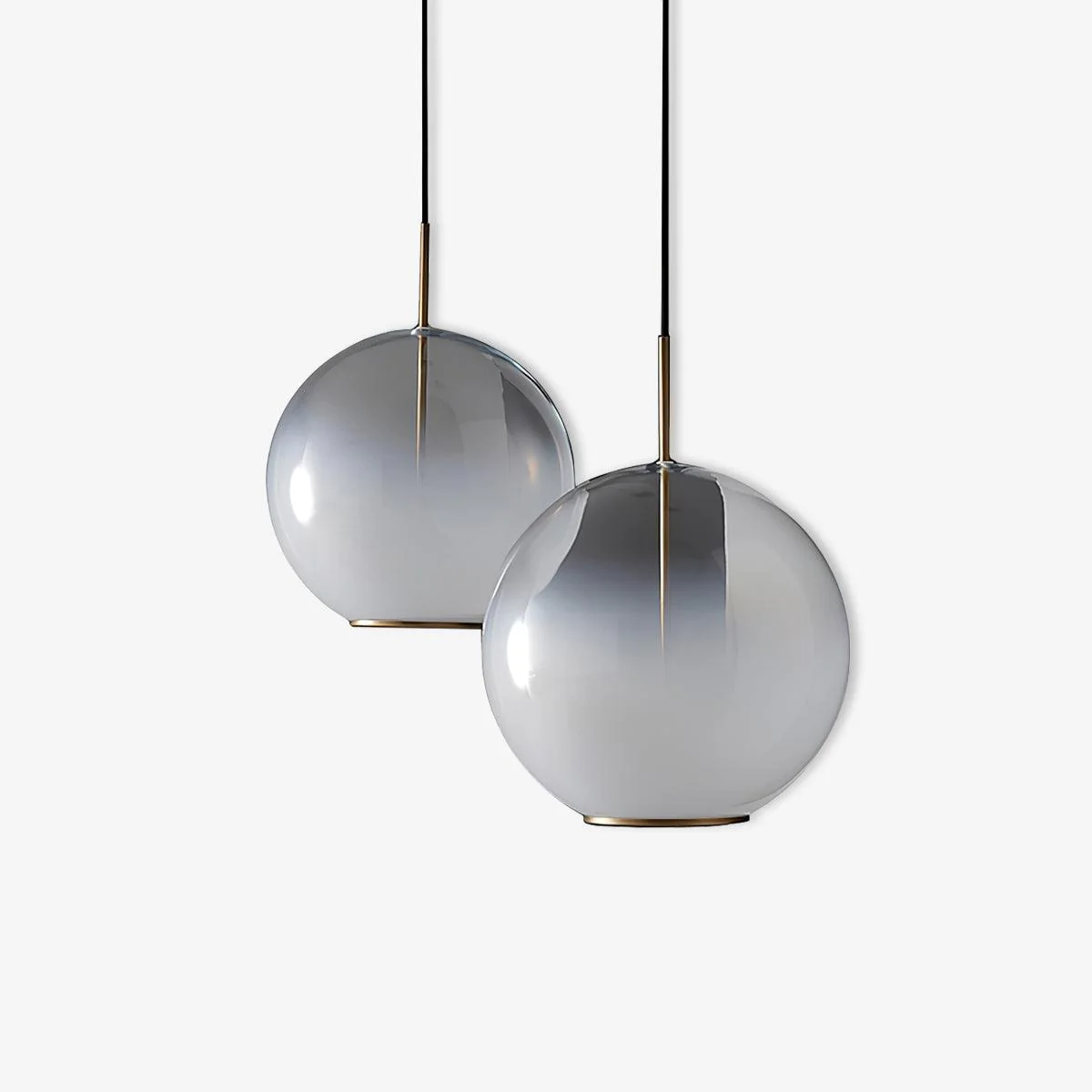 Lustra Pendant Lamp Smoke Gray Glass Gradient for Living Room - Image 14