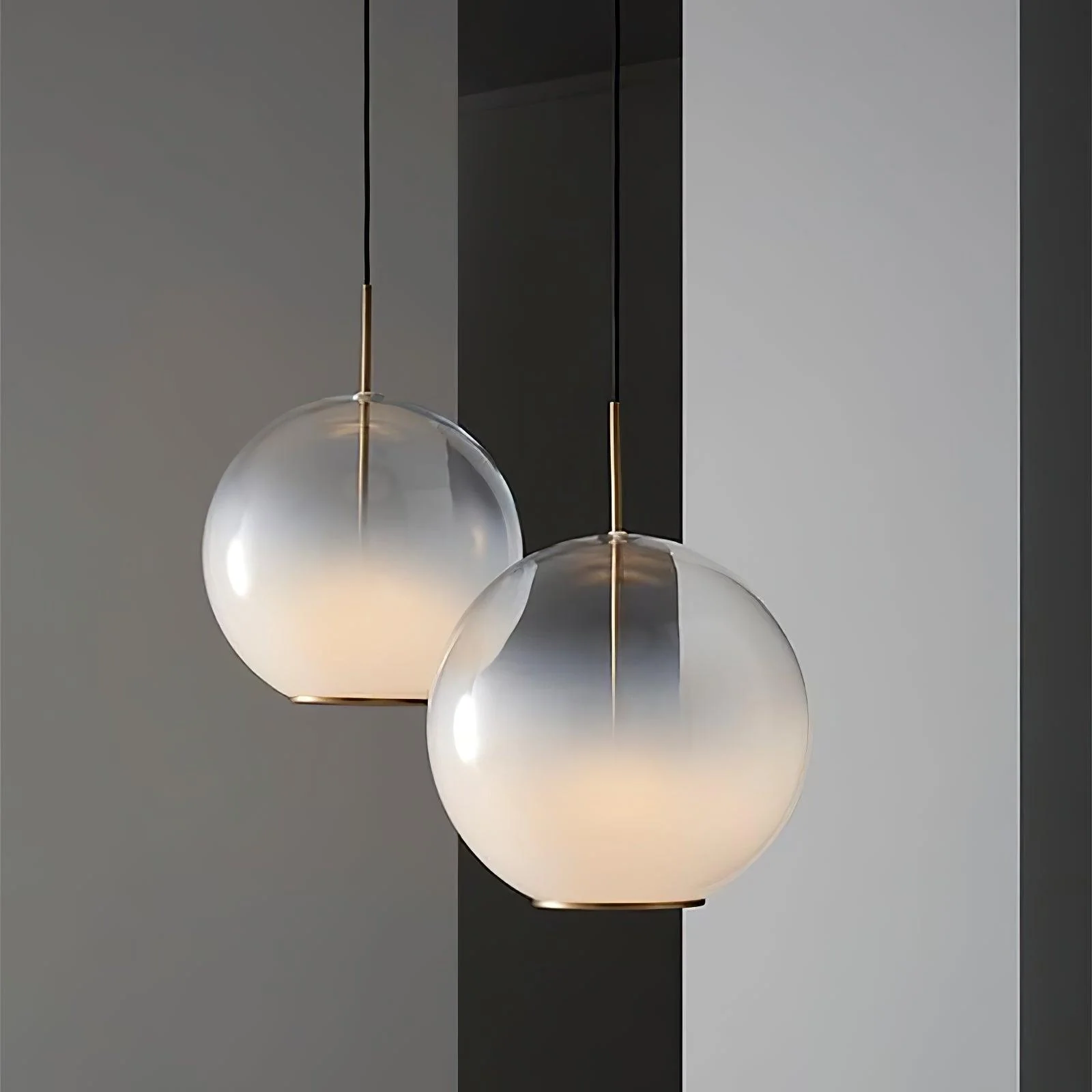 Lustra Pendant Lamp Smoke Gray Glass Gradient for Living Room - Image 18
