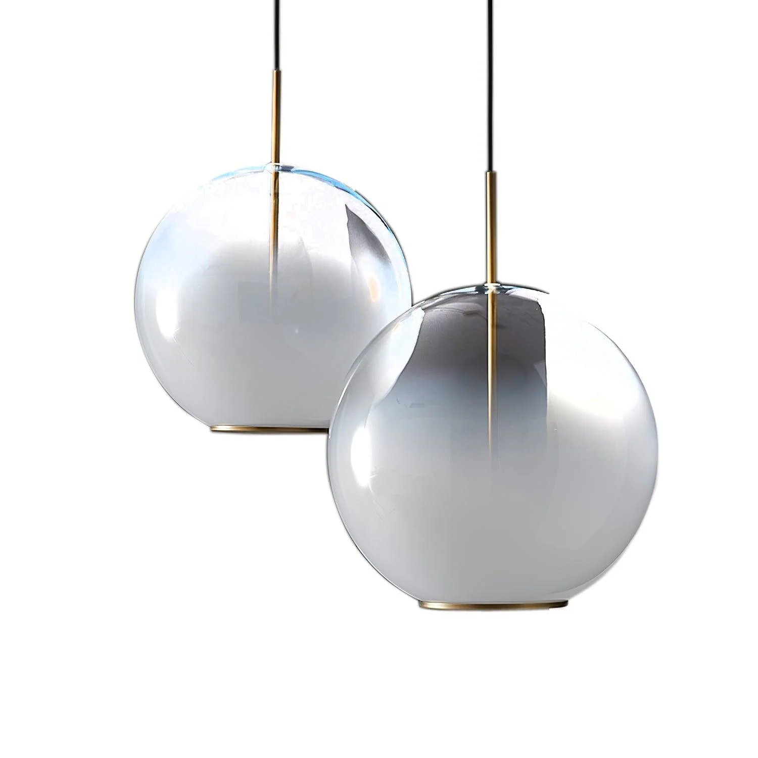 Lustra Pendant Lamp Smoke Gray Glass Gradient for Living Room - Image 2