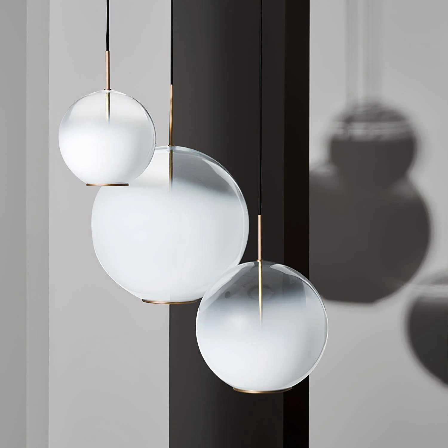 Lustra Pendant Lamp Smoke Gray Glass Gradient for Living Room - Image 6