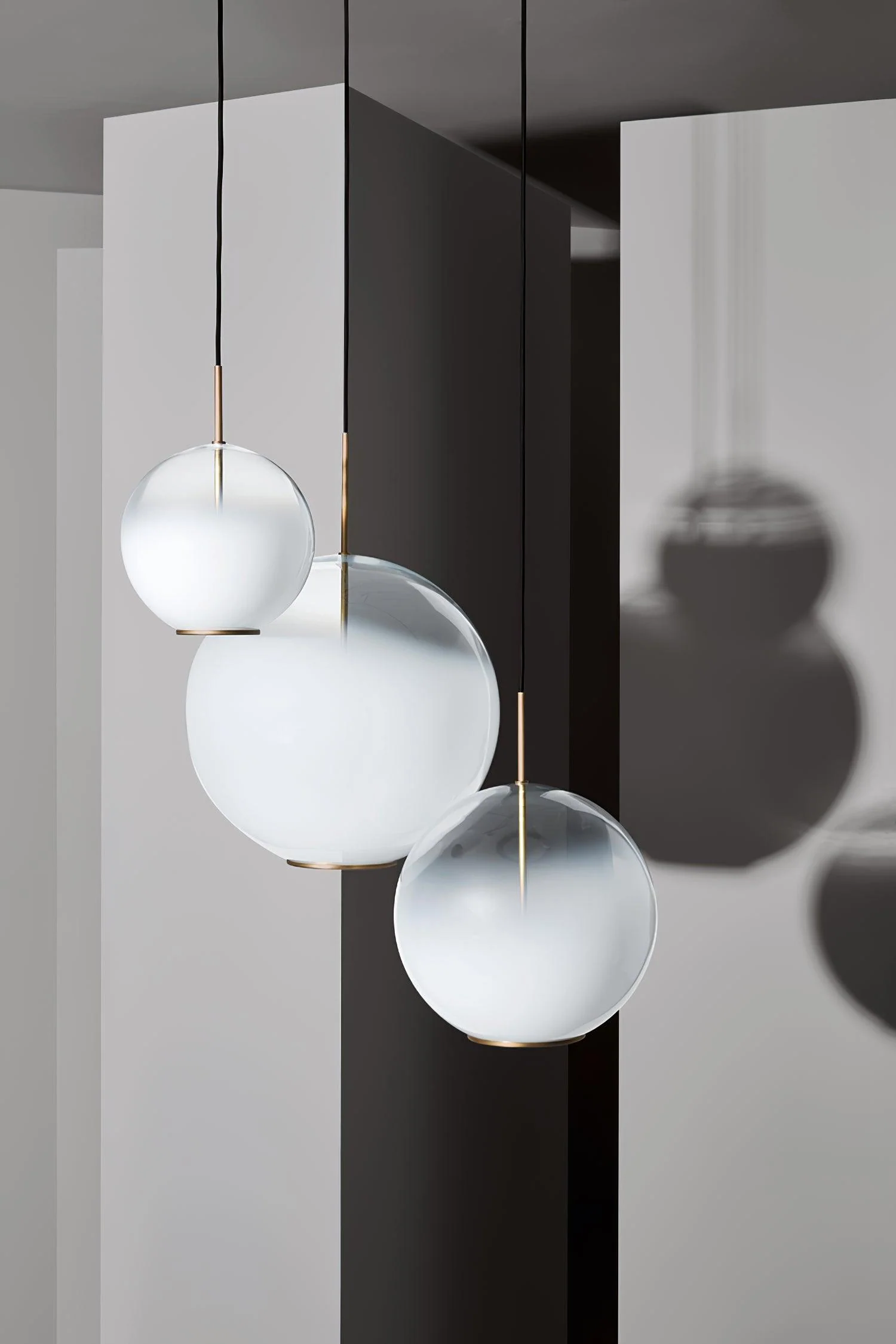 Lustra Pendant Lamp Smoke Gray Glass Gradient for Living Room - Image 7