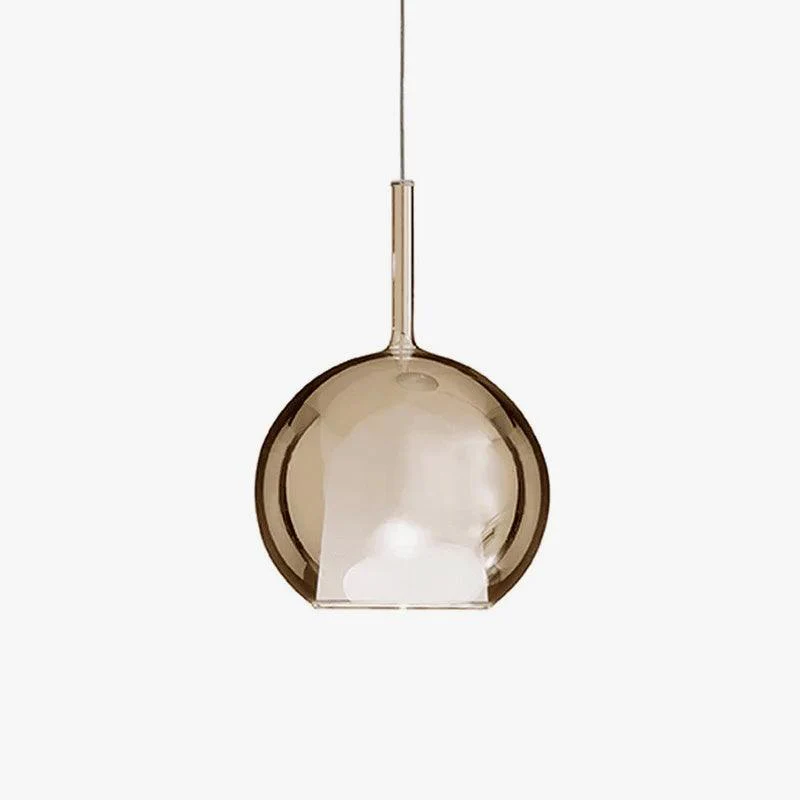 Lustra Pendant Lamp Smoked Glass Round