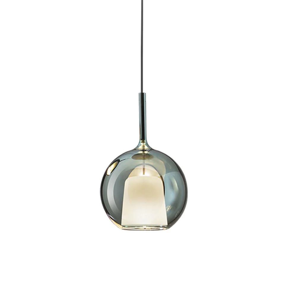 Lustra Pendant Lamp Smoked Glass Round - Image 14