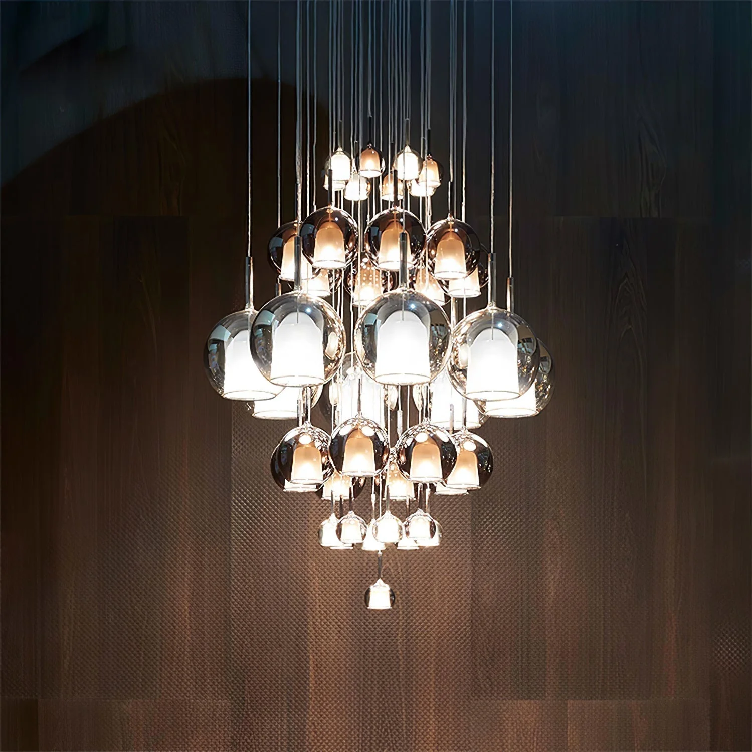 Lustra Pendant Lamp Smoked Glass Round - Image 18