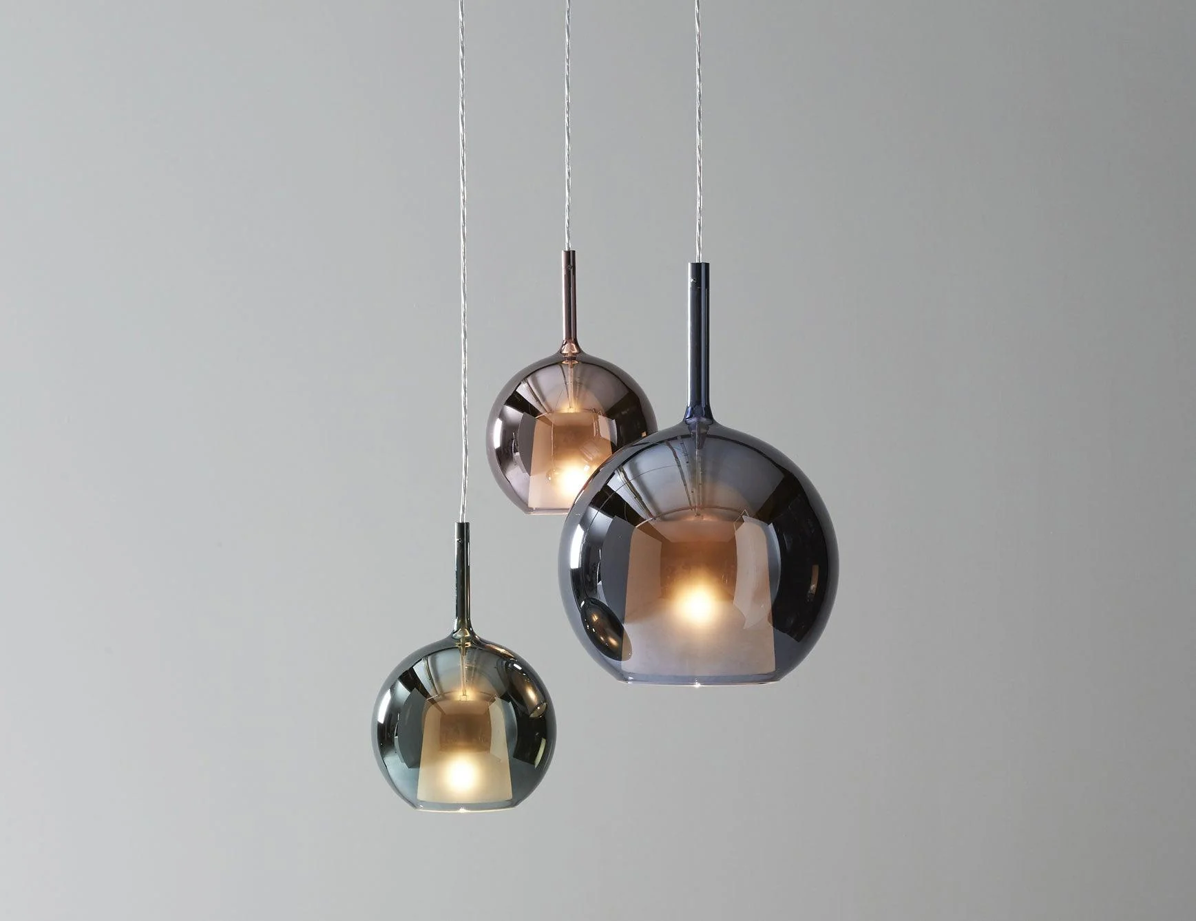 Lustra Pendant Lamp Smoked Glass Round - Image 23