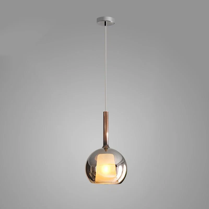 Lustra Pendant Lamp Smoked Glass Round - Image 25