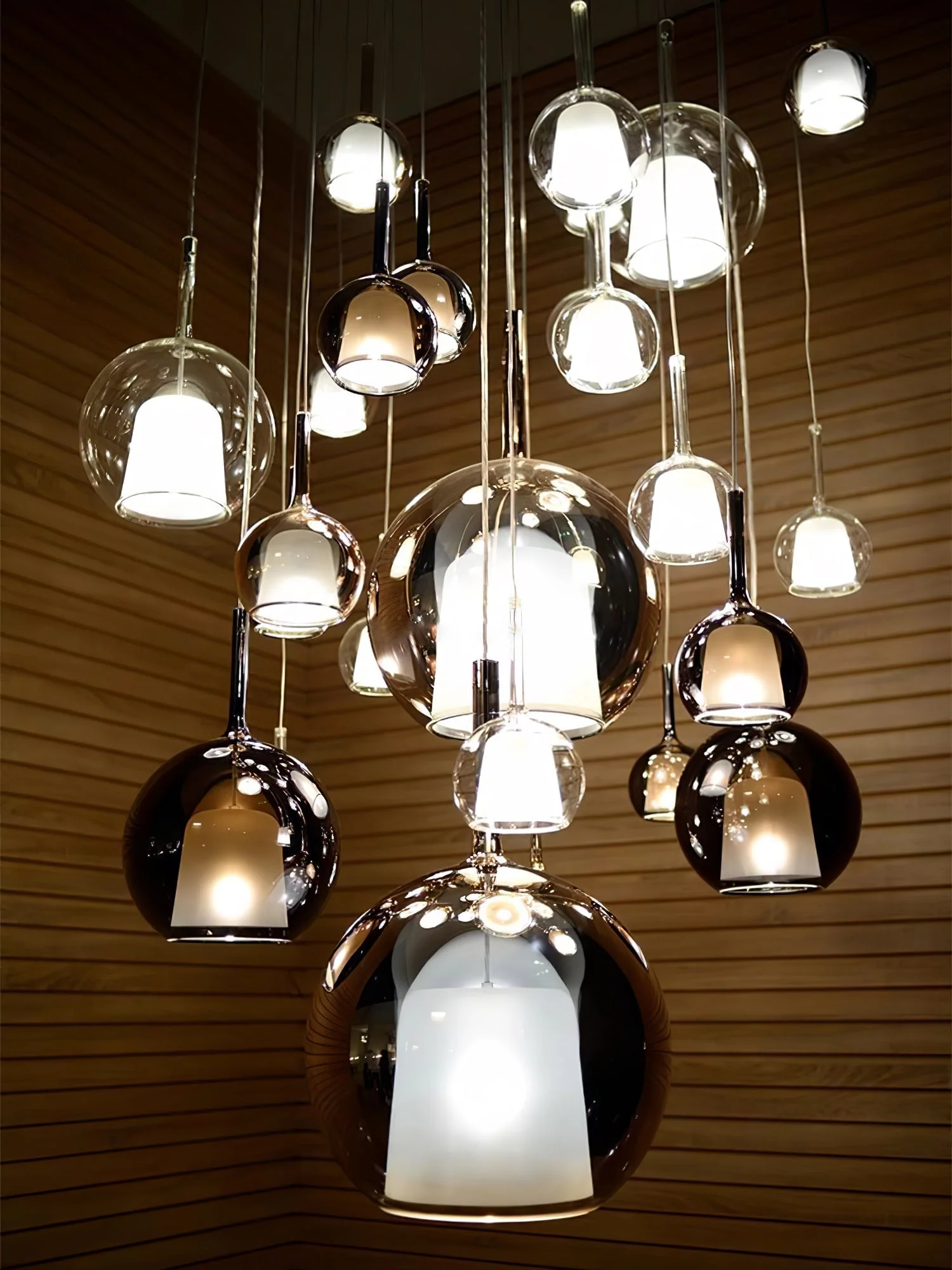 Lustra Pendant Lamp Smoked Glass Round - Image 26