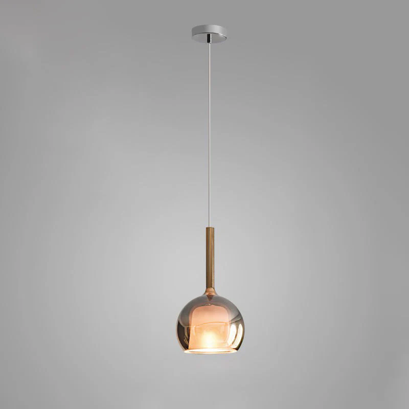 Lustra Pendant Lamp Smoked Glass Round - Image 33