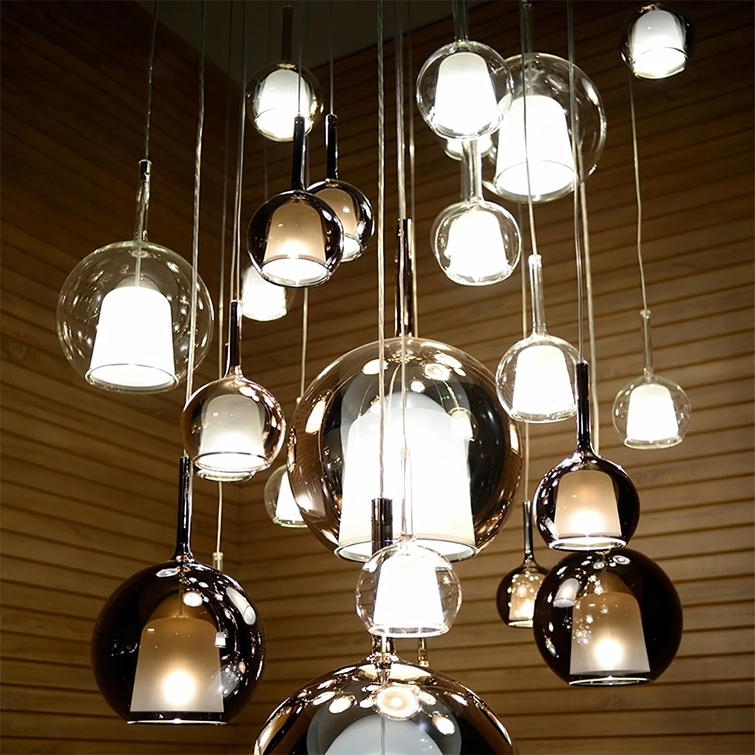 Lustra Pendant Lamp Smoked Glass Round - Image 52