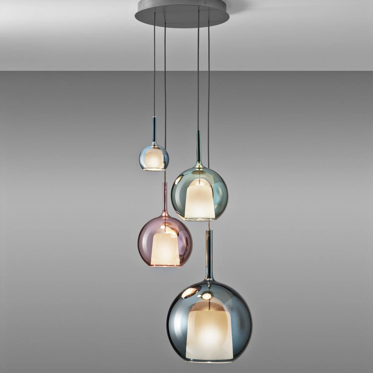 Lustra Pendant Lamp Smoked Glass Round - Image 64