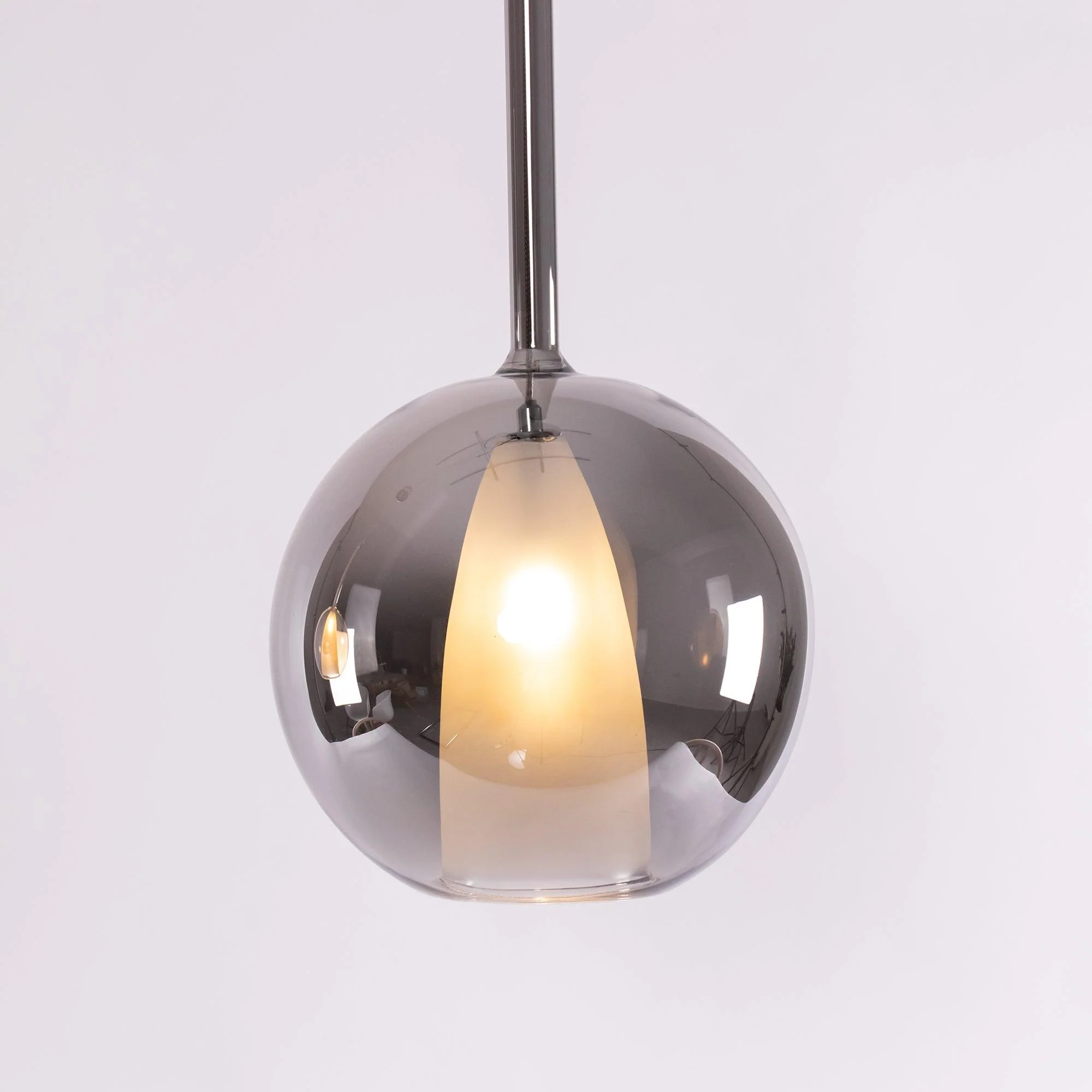 Lustra Pendant Lamp Smoked Glass Round - Image 7
