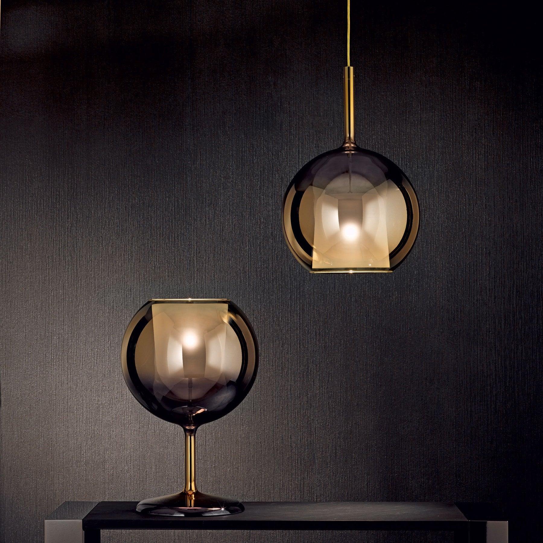 Lustra Pendant Lamp Smoked Glass Round - Image 76