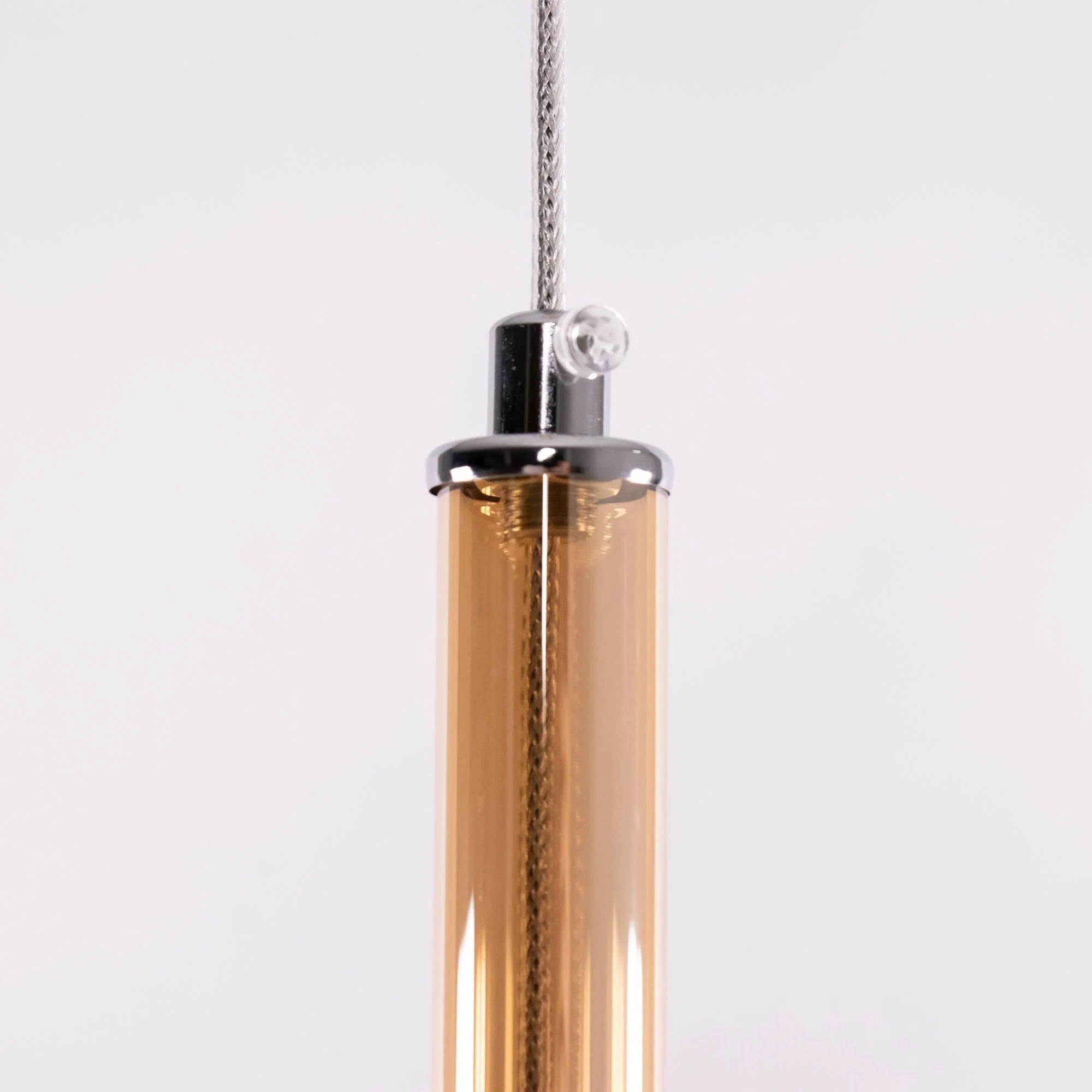 Lustra Pendant Lamp Smoked Glass Round - Image 8