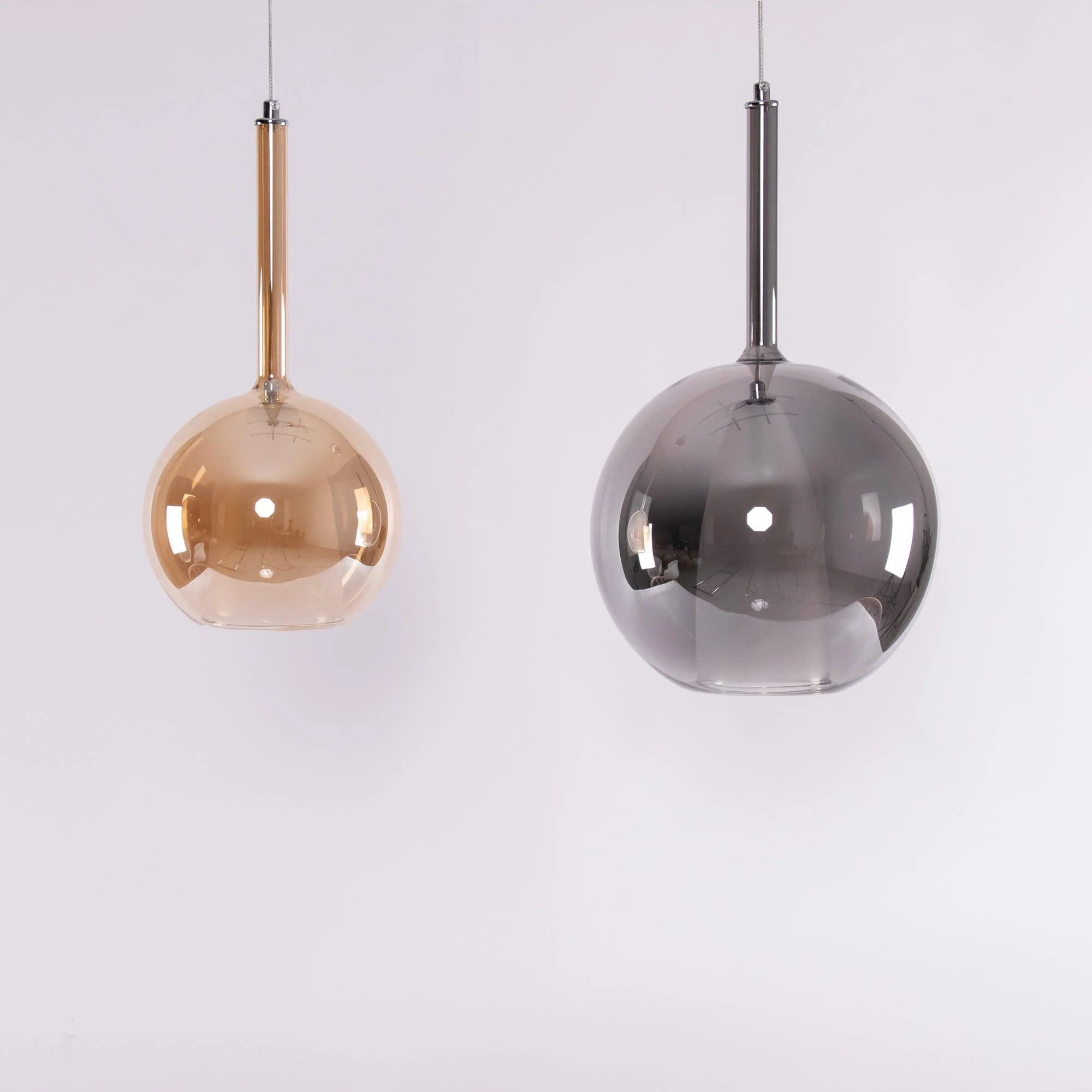 Lustra Pendant Lamp Smoked Glass Round - Image 88