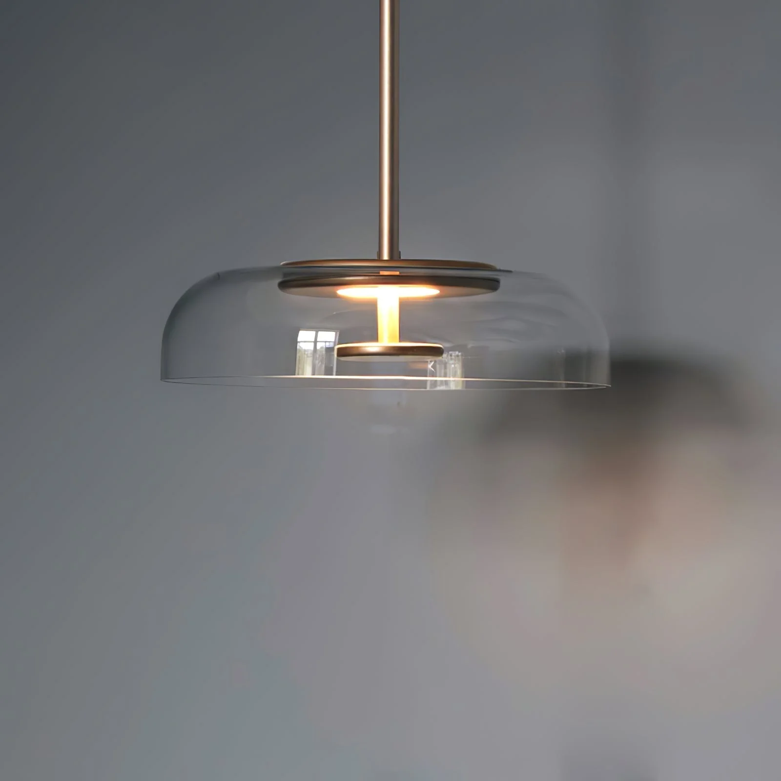 Lustra Pendant Lamp Transparent Glass Sleek - Image 12