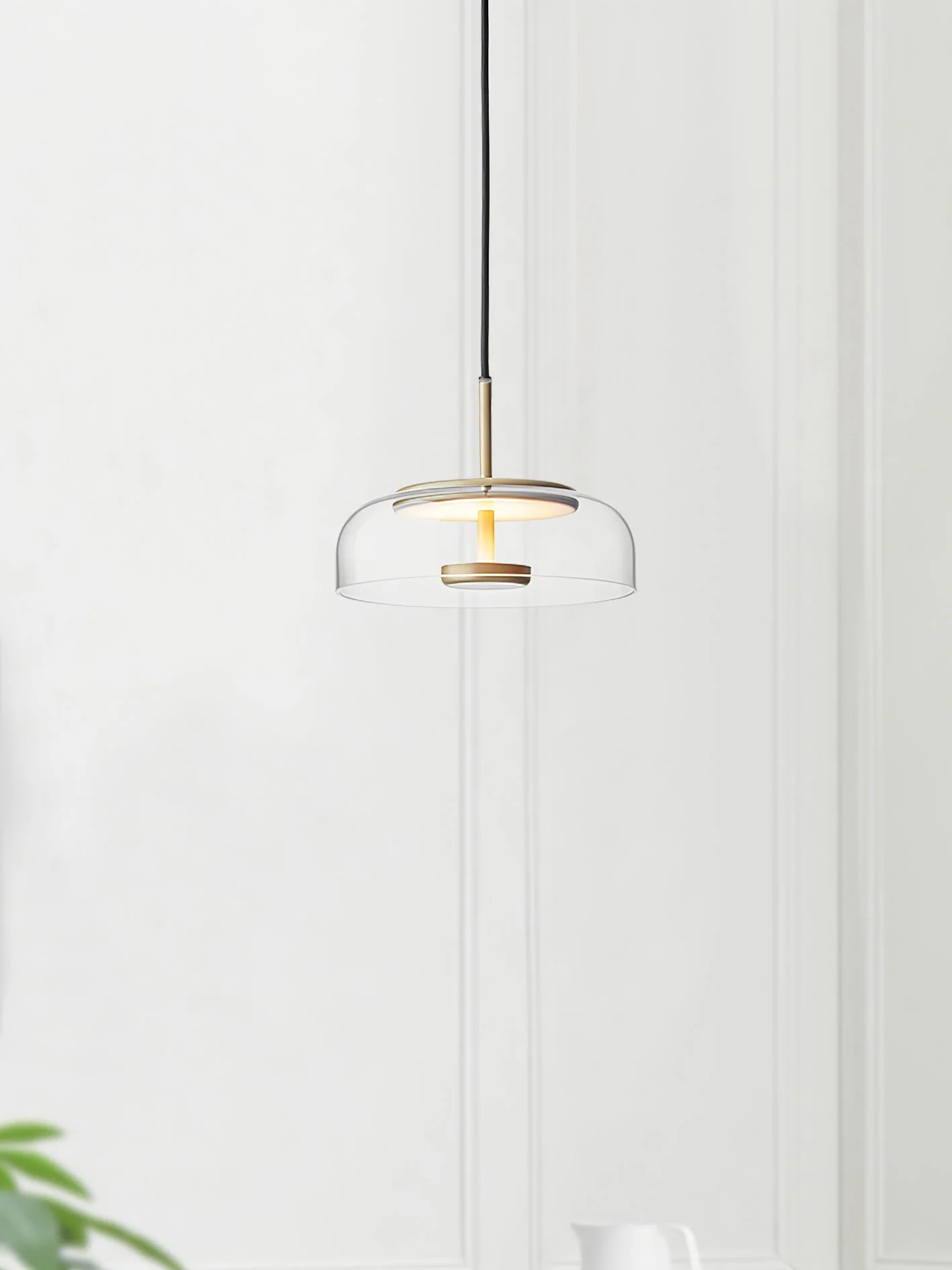 Lustra Pendant Lamp Transparent Glass Sleek - Image 15