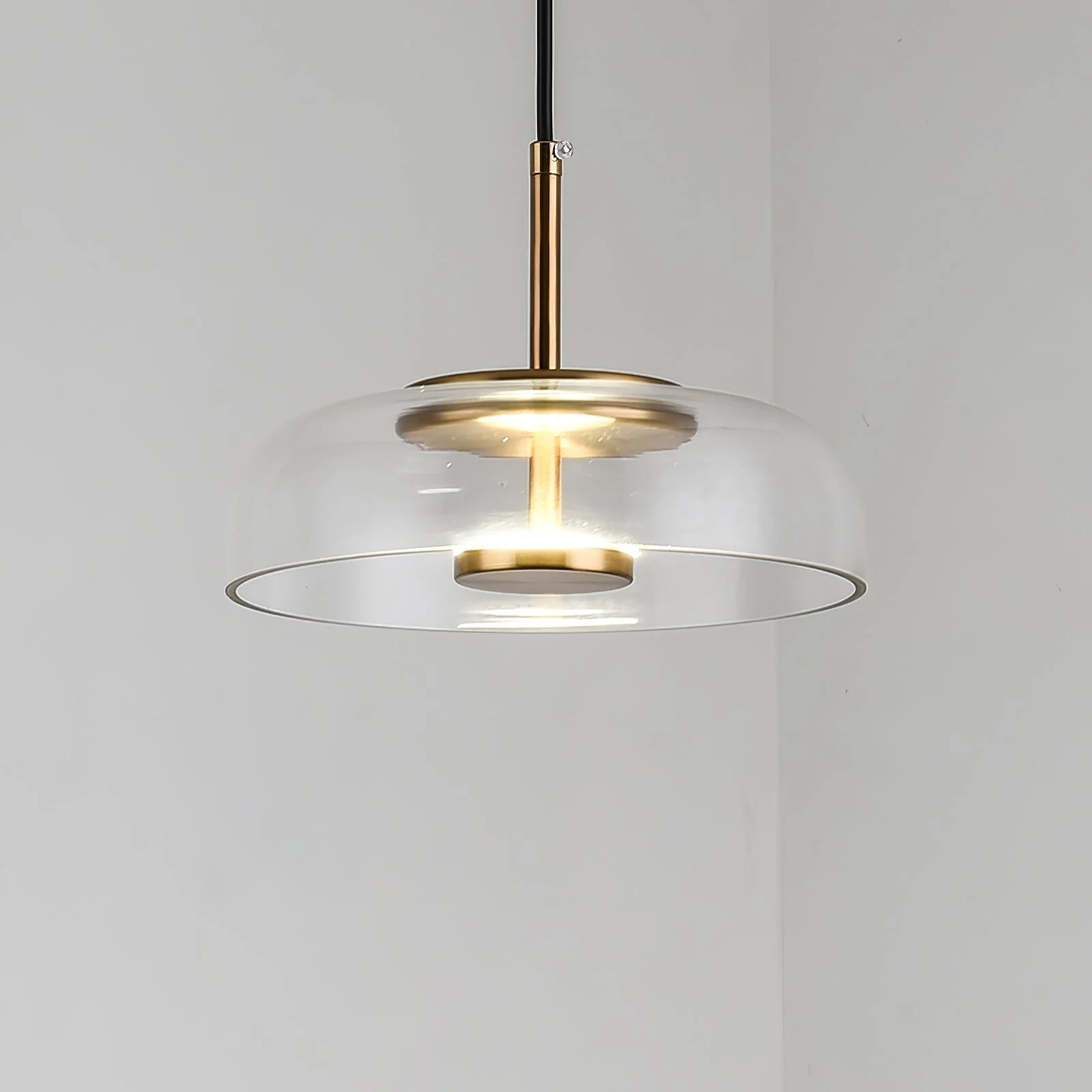 Lustra Pendant Lamp Transparent Glass Sleek - Image 23