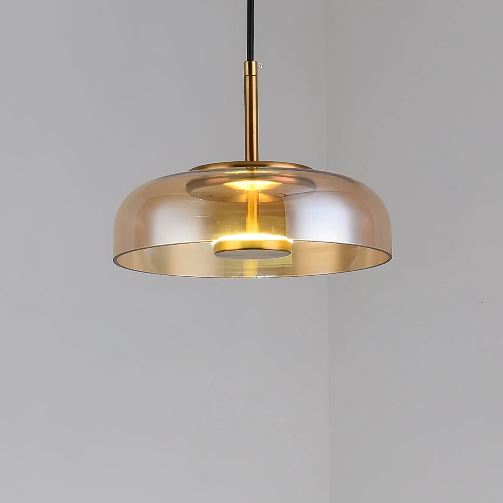 Lustra Pendant Lamp Transparent Glass Sleek - Image 34