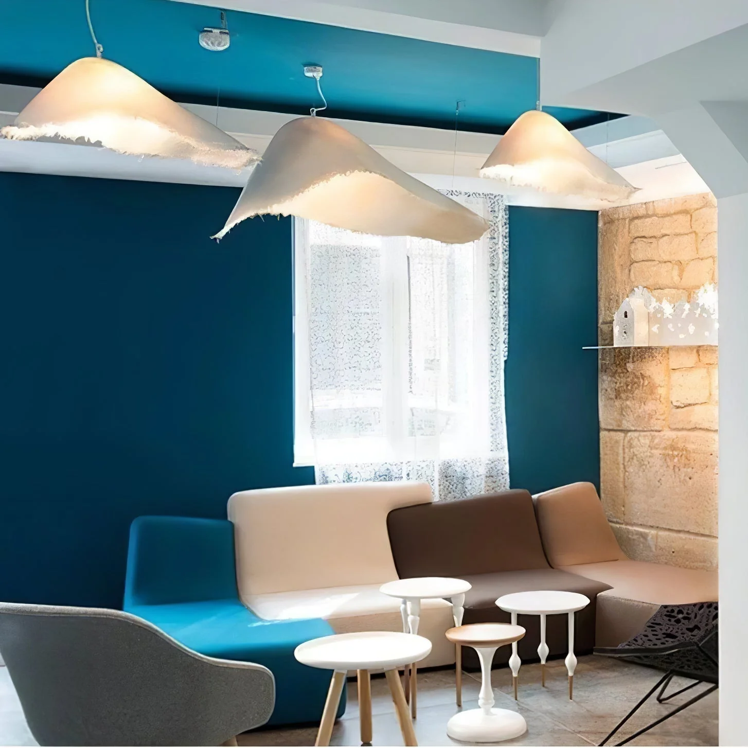 Lustra Pendant Lamp Travertine Natural Stone - Image 4