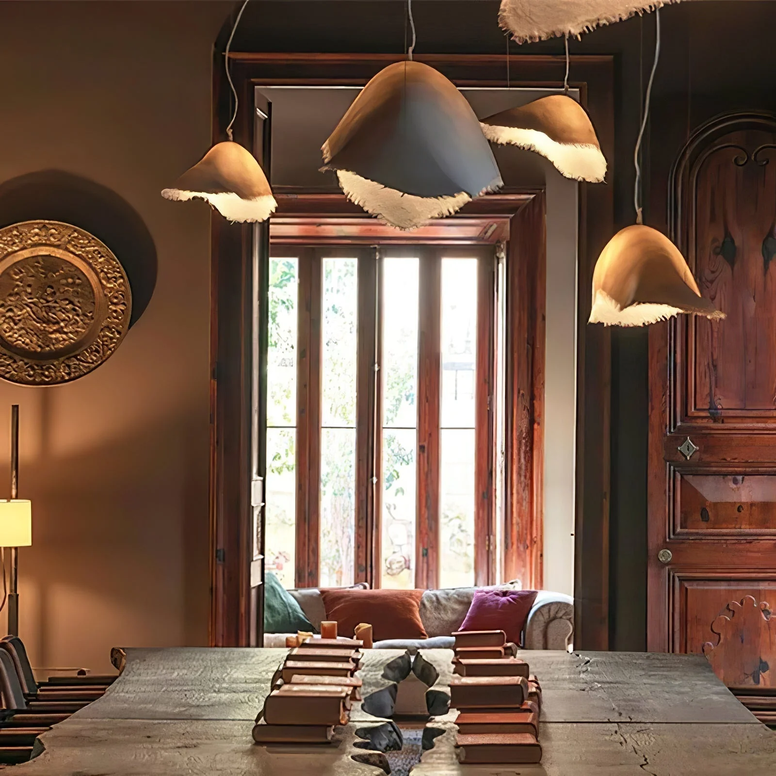 Lustra Pendant Lamp Travertine Natural Stone - Image 5