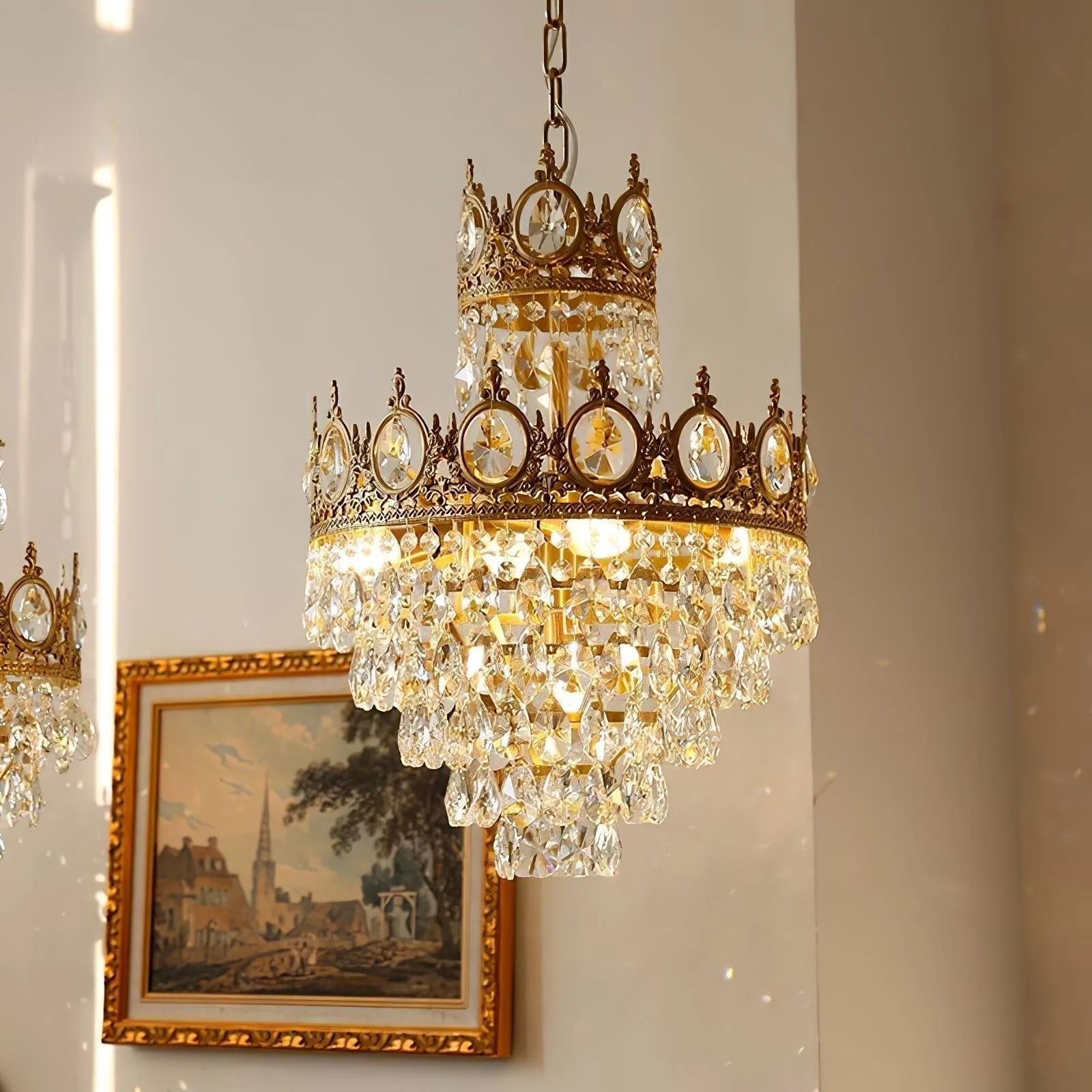 Lustra Pendant Lamp Vintage Crystal Droplets - Image 12