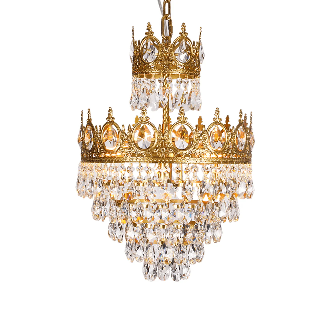 Lustra Pendant Lamp Vintage Crystal Droplets - Image 33