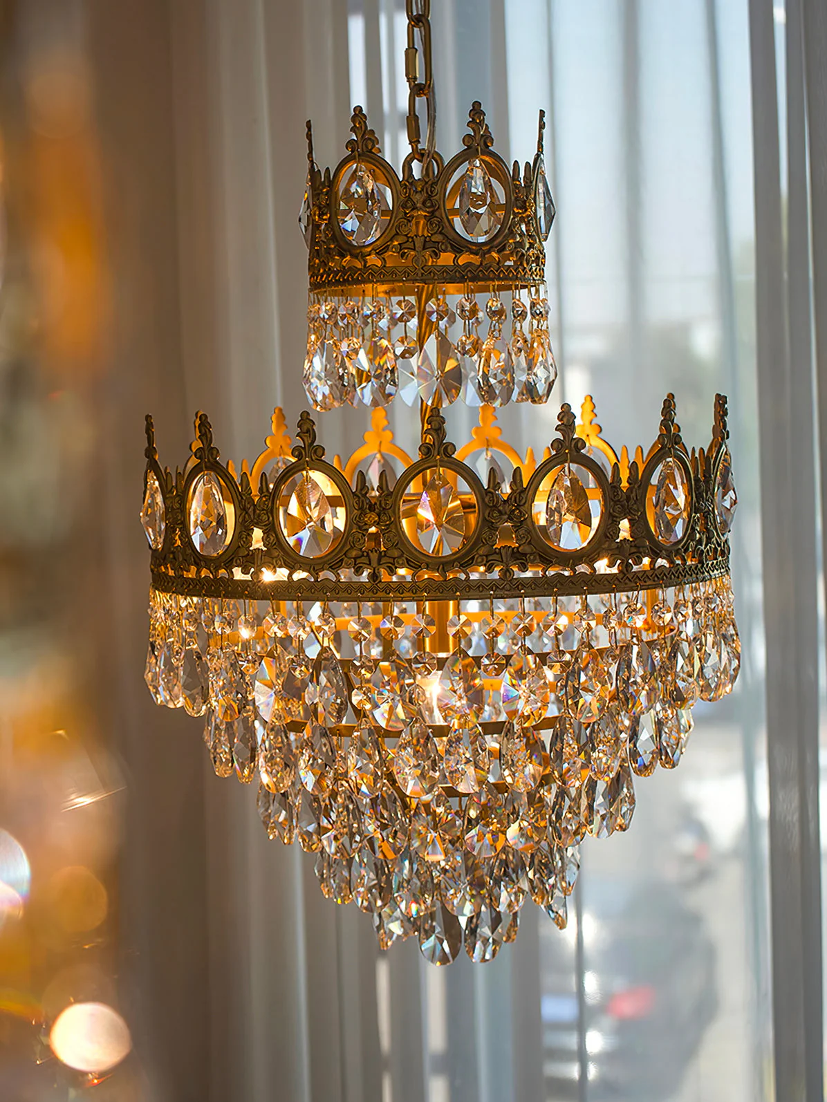 Lustra Pendant Lamp Vintage Crystal Droplets - Image 38