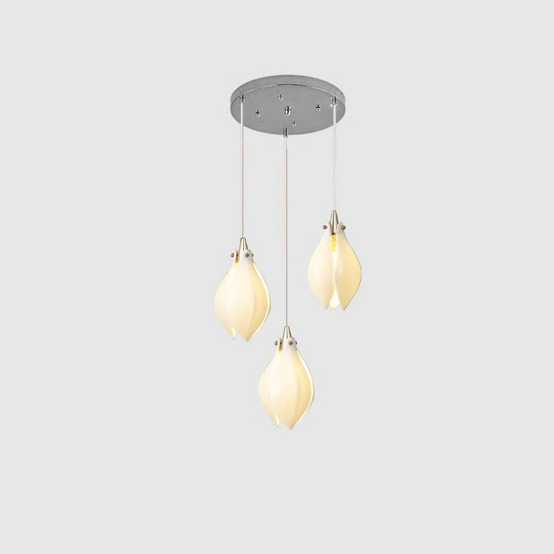 Lustra Pendant Lamp White Floral Ceramic - Image 39
