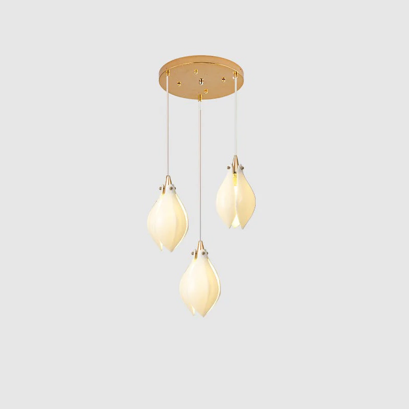 Lustra Pendant Lamp White Floral Ceramic - Image 41