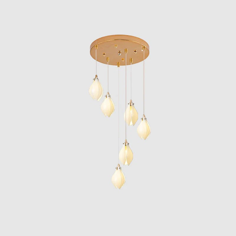 Lustra Pendant Lamp White Floral Ceramic - Image 42