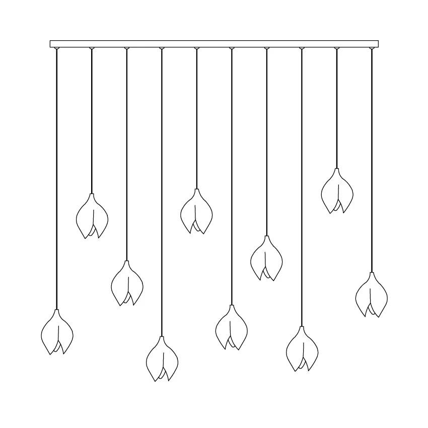Lustra Pendant Lamp White Floral Ceramic - Image 50