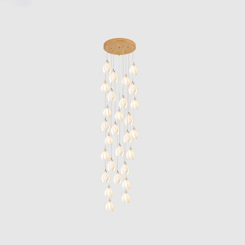 Lustra Pendant Lamp White Floral Ceramic - Image 75