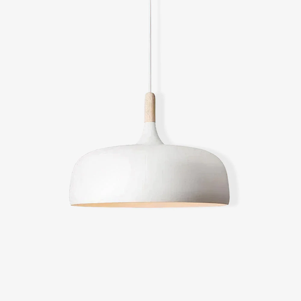 Lustra Pendant Lamp White Shade Wood - Image 71