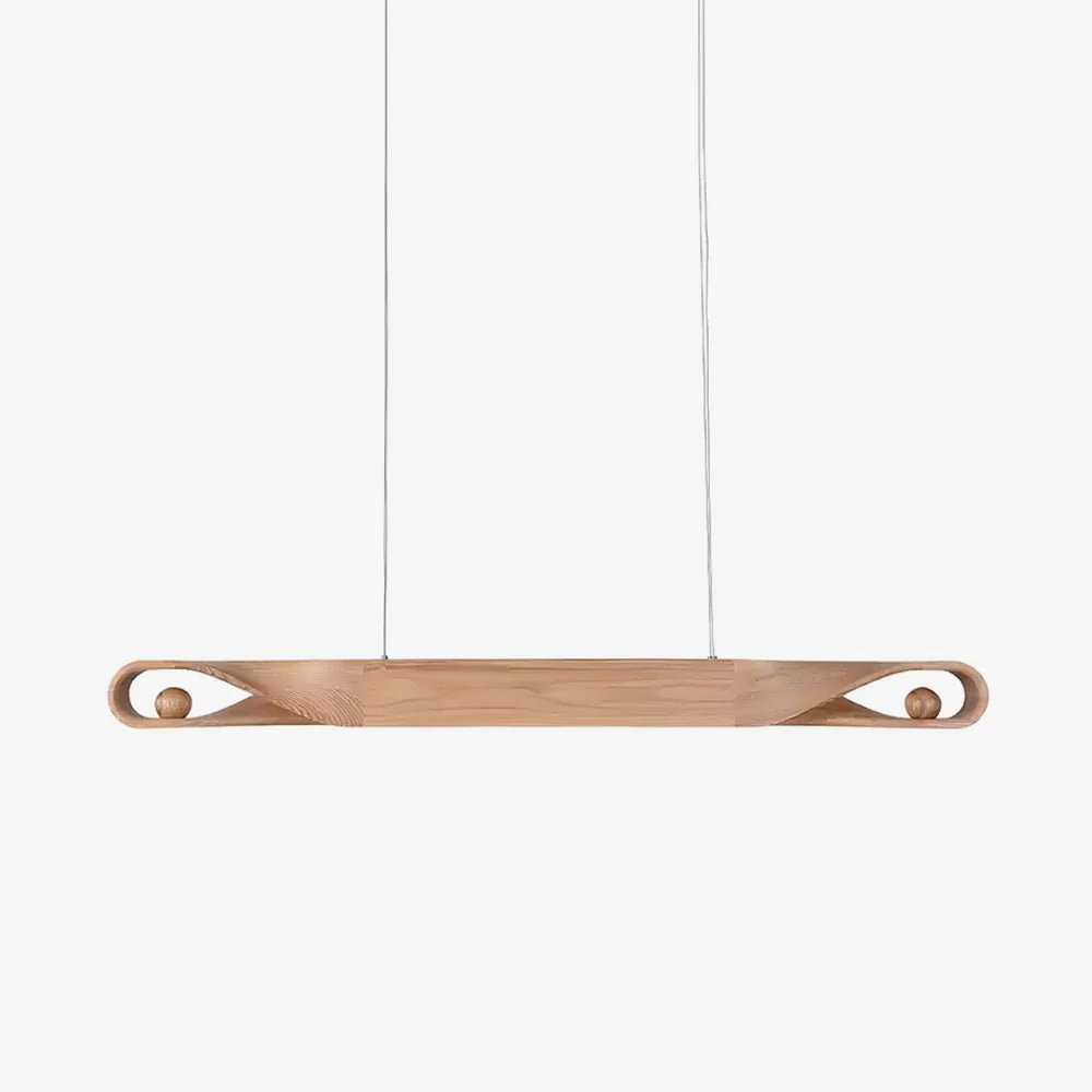 Lustra Pendant Lamp Wood Curved Minimalist