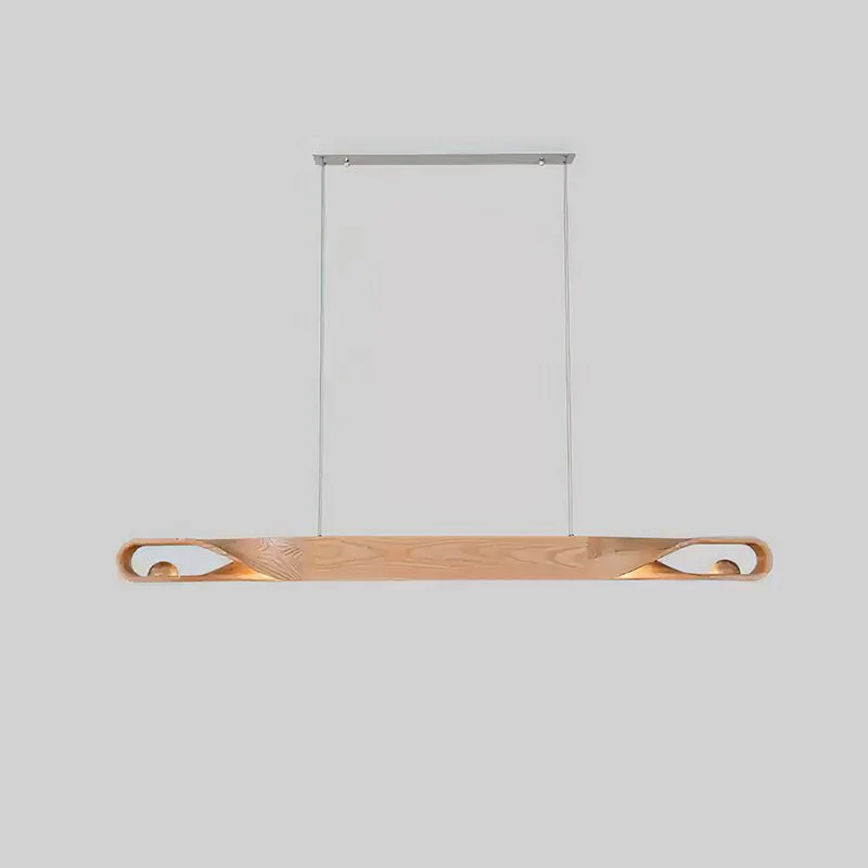 Lustra Pendant Lamp Wood Curved Minimalist - Image 12