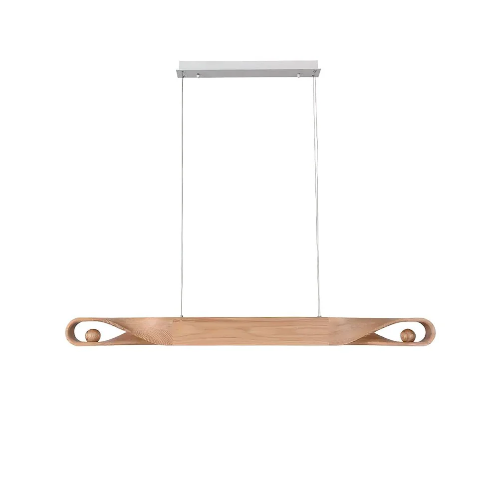 Lustra Pendant Lamp Wood Curved Minimalist - Image 15