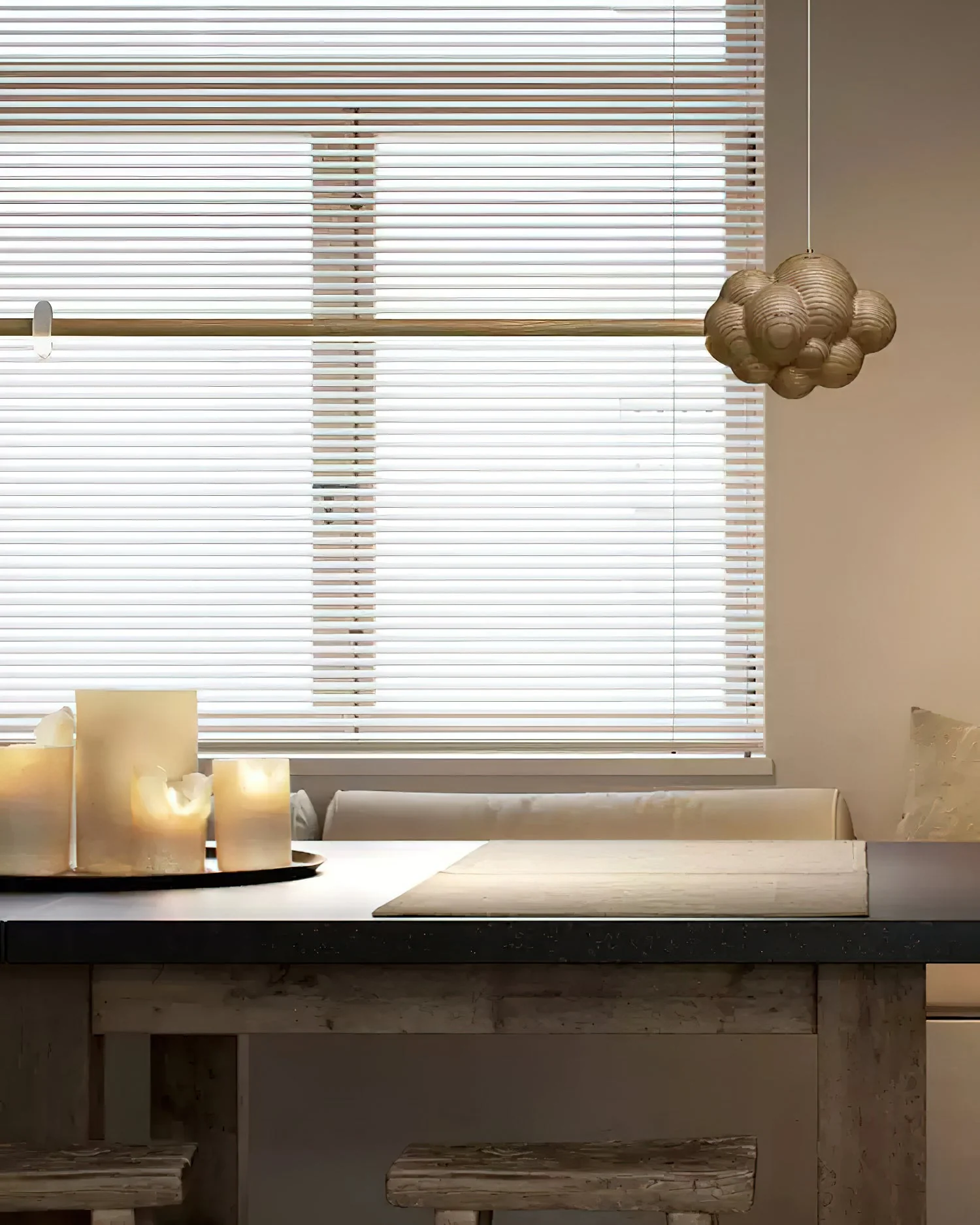 Lustra Pendant Lamp Wood Stick Cloud Minimalist - Image 23