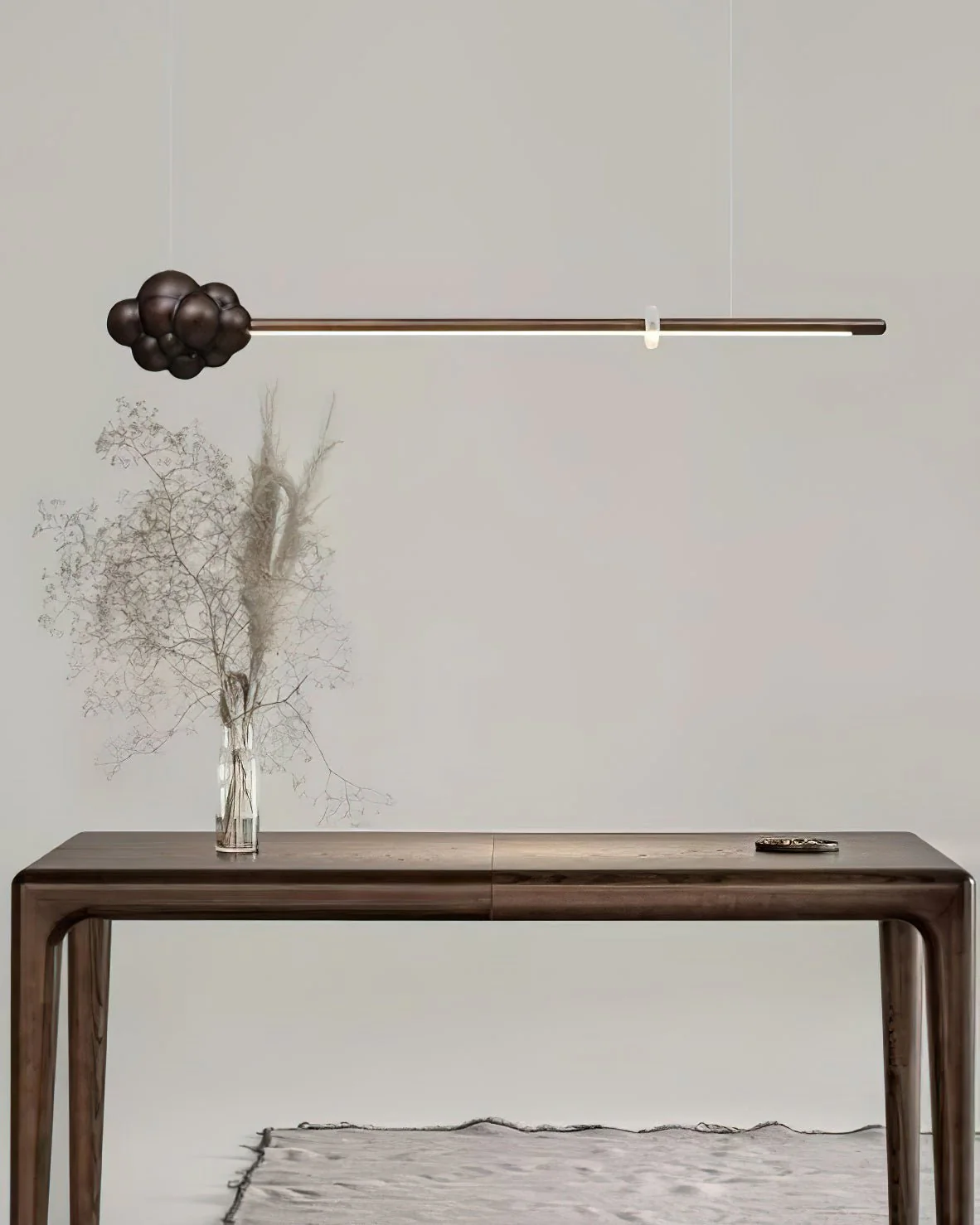 Lustra Pendant Lamp Wood Stick Cloud Minimalist - Image 4